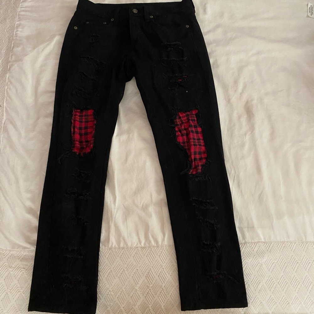 LF carmar jeans with plaid